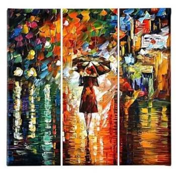 Lienzo EPIKASA Bajo la Lluvia 1, Multicolor, 69x3x50 cm