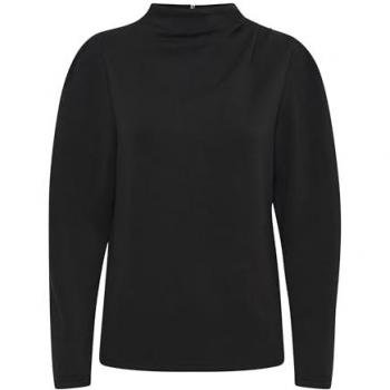 ICHI Damen Sweatshirt Longsleeve IHNaida Schwarz Regular Fit