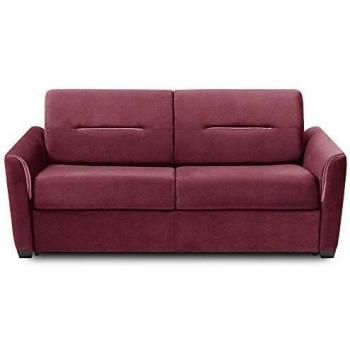 Canapé Convertible 120 cm Amazone Express Matelas 16 cm Sommiers Lattes Rouge