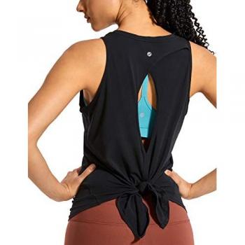 CRZ YOGA Camisa Deportiva Mujer Sin Mangas Cuello Redondo Negro 44
