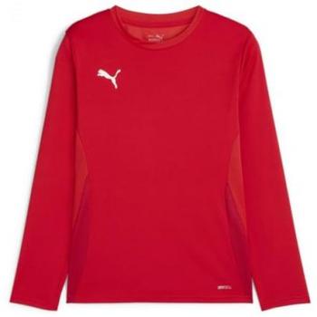 PUMA teamGOAL Kindertrikot Langarm Rot Weiß 140