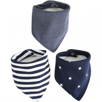 Baberos de alimentación para bebés, algodón, 3 capas, impermeables, 0-24 meses, set de 3