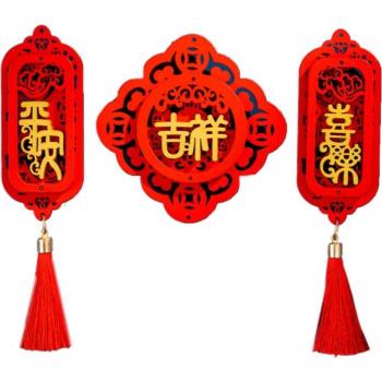 Wooden Magnet Stickers for Chinese New Year 2022