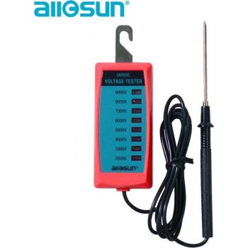 Compact Electric Fence Voltage Tester 2000-9000V Hook Type LED Analog Model All Sun GK503C