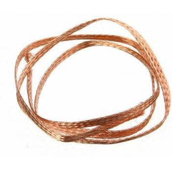 1m 3.3ft 6mm Flat Copper Braid Wire