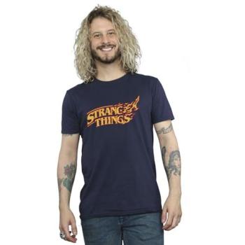Men's 3XL Stranger Things Logo T-Shirt – Navy Edition