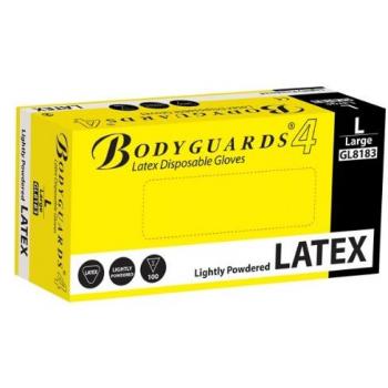 Bodyguards GL818 Lightly Powdered Latex Disposable Gloves