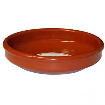 Cazuela de barro Acan, diámetro exterior 22,5 cm, diámetro interior 20,4 cm, apta para vitro y horno