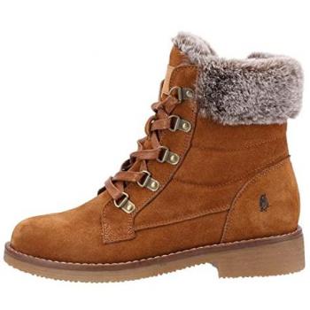 Hush Puppies Florence Tan Suede Memory Foam Mid Calf Boots for Women