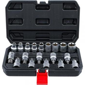 BGS 19-teiliges Steckschlüssel-Set Innensechskant T-Profil E-Profil 12,5 mm