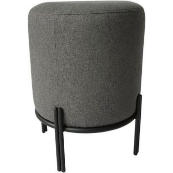 Tabouret Nest – hauteur d’assise 490 mm – cadre en acier noir – housse anthracite