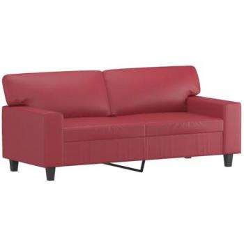 Divano a 2 Posti Rosso Vino 140 cm in Similpelle cod mxl 86068