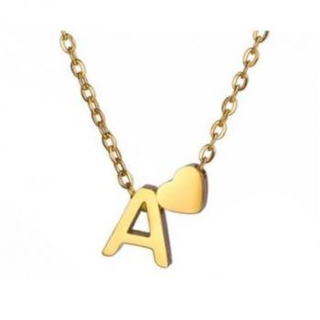 BUNGSA Alphabet Anhänger Kette A-Z