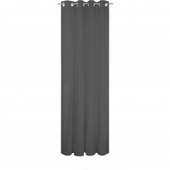 Vorhang WIRTH LORCA Gardinen Gr. 150cm, Ösen, 132cm, schwarz