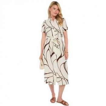 Waves & Sun Brown Midi Dress