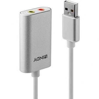 Adaptateur Audio vers USB Lindy 42926 en Argent