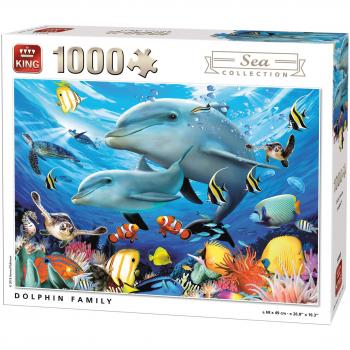 Familie Dolfijnen Puzzel – 1000 onderdelen
