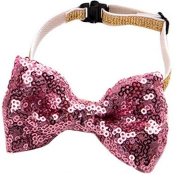Christmas Birthday Adjustable Sequin Bowknot Pet Collar Hat for Dogs and Cats JS23