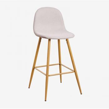 Set de 4 Taburetes Altos Glamm Beige Crema Madera
