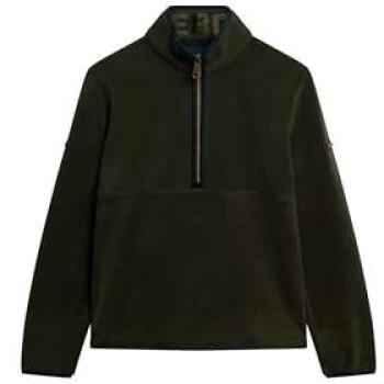Superdry Olive Green 1/2 Zip Sweatshirt – Estate Collection, Size Small