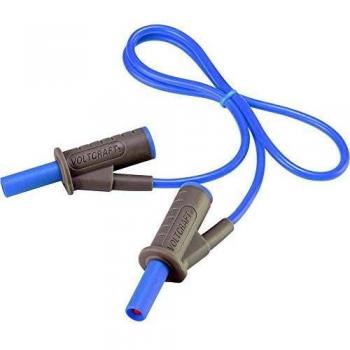 MSB-501 Blue 0.5m Safety Test Lead with 4mm Banana Jacks