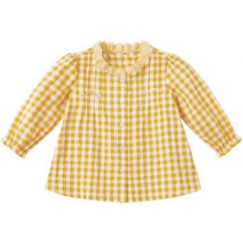 Camisa Floral a Cuadros para Niñas