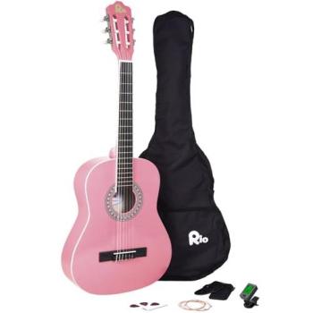 36 Pink Rio 3/4 Acoustic Guitar Starter Set – RayGar