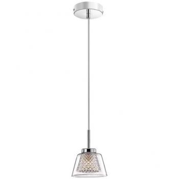 Pendelleuchte Boccale in Chrom und Transparent G9
