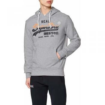 Sweat-Shirt À Capuche Superdry VL Stripe Gris XL Homme