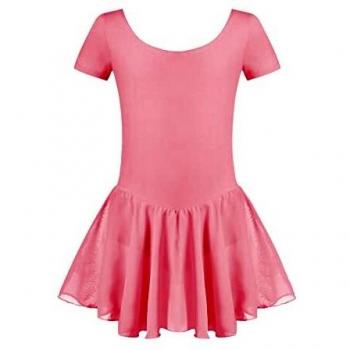 Ballet Leotard in Pink, Short Sleeve – Girls’ Edition