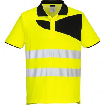 Polo de Travail Haute Visibilité PW2 Noir/Jaune Taille L