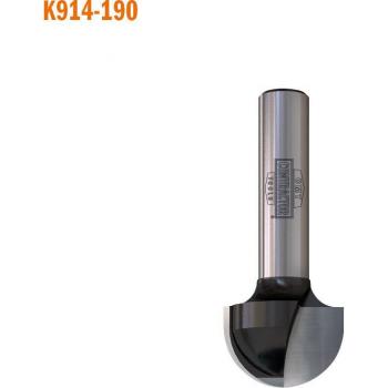 Fraise Z2 K914‑095 : diamètre 9,5 mm, profondeur 40 mm, rayon 4,75 mm