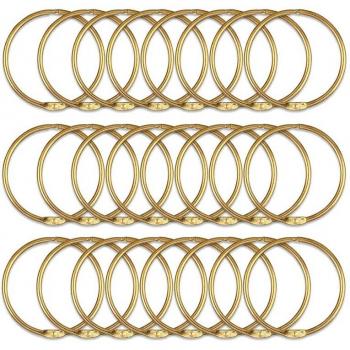 24 Pack Gold Shower Ring Hooks