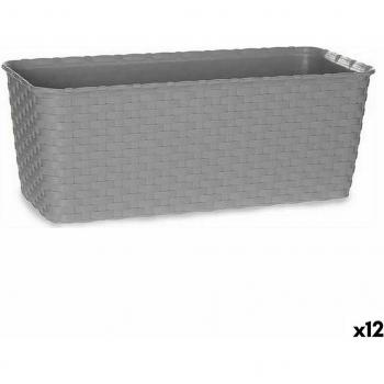 Stefanplast zelfbewaterende plantenbak Grijs 13 x 11 x 29 cm