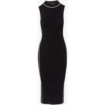 Comma Elegantes Rippstrickkleid mit Kontrast, Größe 38