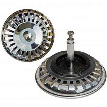 Fregadero Universal 1224 con Sistema Anti‑Cabellos, Acero Inoxidable y Filtro Malla