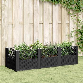 Set Bistro Exterior 5 piezas en negro poli ratan – Comedor de Jardín