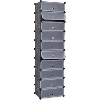 Prolenta Premium Shoe Rack – 10 Compartment Black