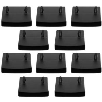 Kit 10 × Support Latte Double 55x10 mm – Clips Plastiques Noirs pour Cadre Bois