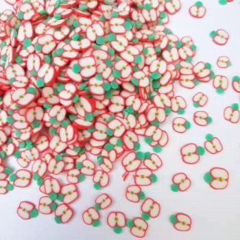 Arcilla de modelar polimérica manzana 20 g, partículas de barro Klei 5mm para proyectos DIY