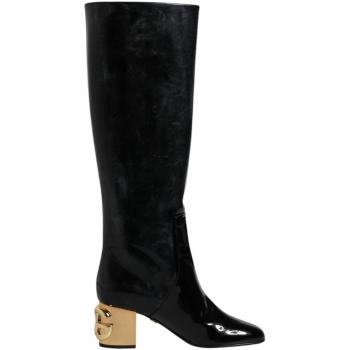 Vally High Boots in Black Patent Leather