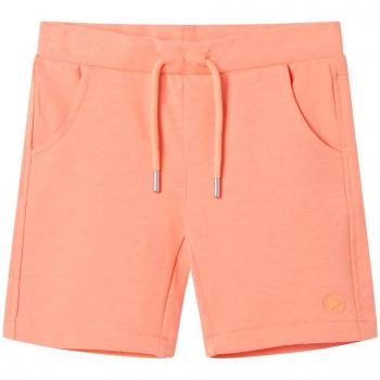 Neon Orange Kids' Shorts with Adjustable Waist 128
