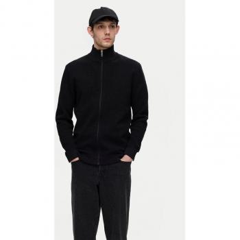 Selected Homme Pullover – Schwarz, Vollverschluss, KNIT‑Structure