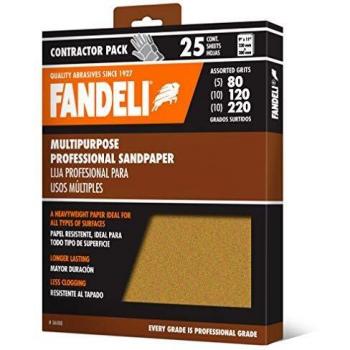 Fandeli Assorted Grit Sandpaper Sheets 9x11 25 Pack