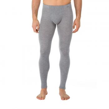 CALIDA Wool & Silk Longpants aus Wolle und Seide für Herren, L, Grau – Kälteversorger