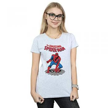 Marvel Spider‑Man Grey XL Women's Cotton Shirt