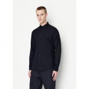 Camicia Armani Exchange Maniche Lunghe Blu 2XL