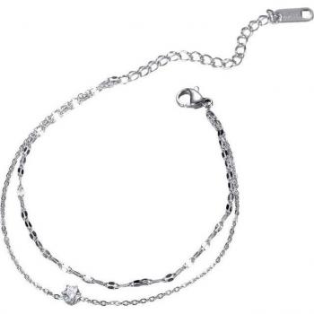 Silberne Firetti Kette „Elegant & Funkelnd“ – 2‑Reihe Bauchkette