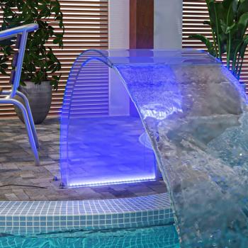 Fontaine de piscine avec led rvb Acrylique 50 cm Vidaxl