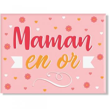 Rosa Brillante Magnet Cera Mamma 8x6 cm